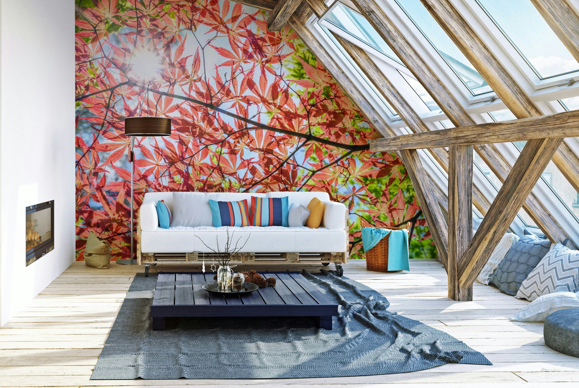 A calm and serene wall covering.

