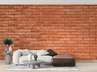 Durable vinyl brick mural for a commercial retail store interior.