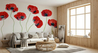 A contemplative flower field wallpaper mural for a feature wall.

