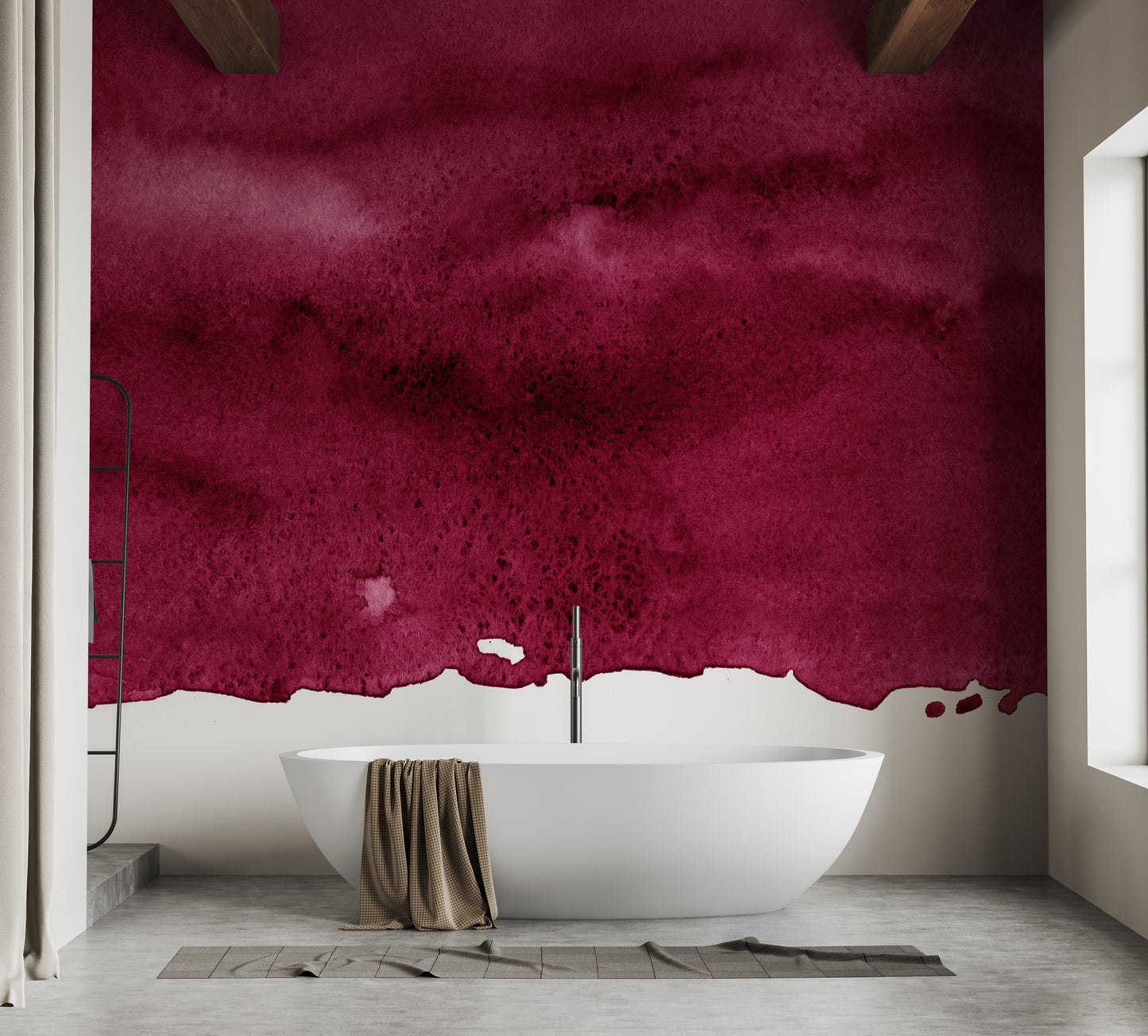 Artistic Maroon Watercolor Background for Walls