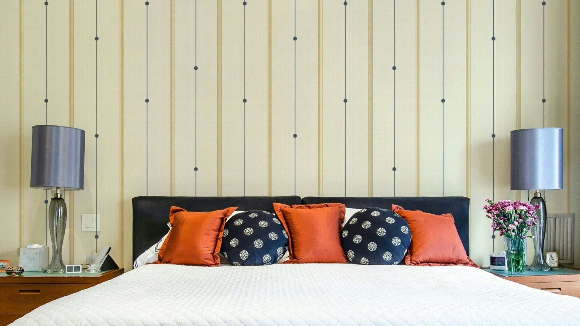 Refined Minimal Stripes Country Wallpaper with rustic stripes

