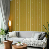 Elegant mustard striped wallpaper for a cozy modern look

