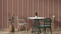 Refined Minimal Stripes Sienna Dust Wallpaper with soft tones


