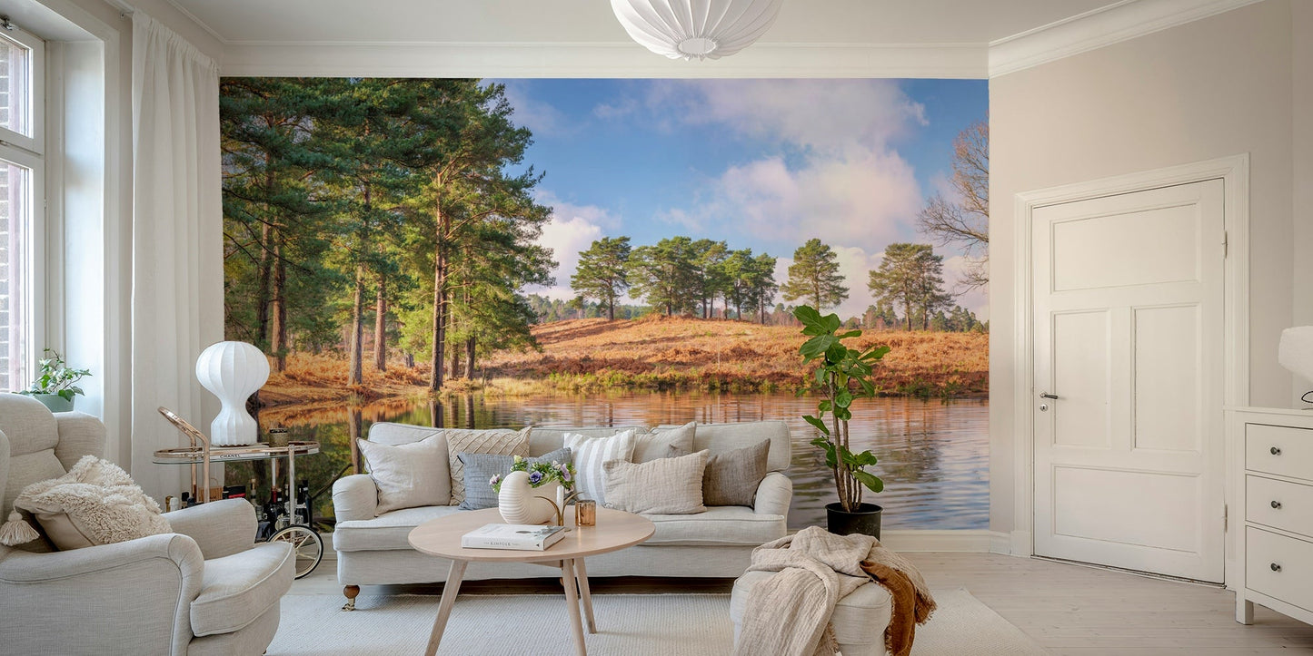 Peaceful landscape mural wallpaper

