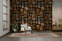 Playful design with corgis wearing crowns and royal accessories.

