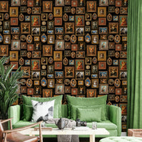 Wallpaper with corgis in a gallery portrait style.

