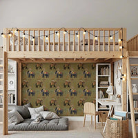 Cultural art style of the Regal Elephant Journeys Wall Mural.