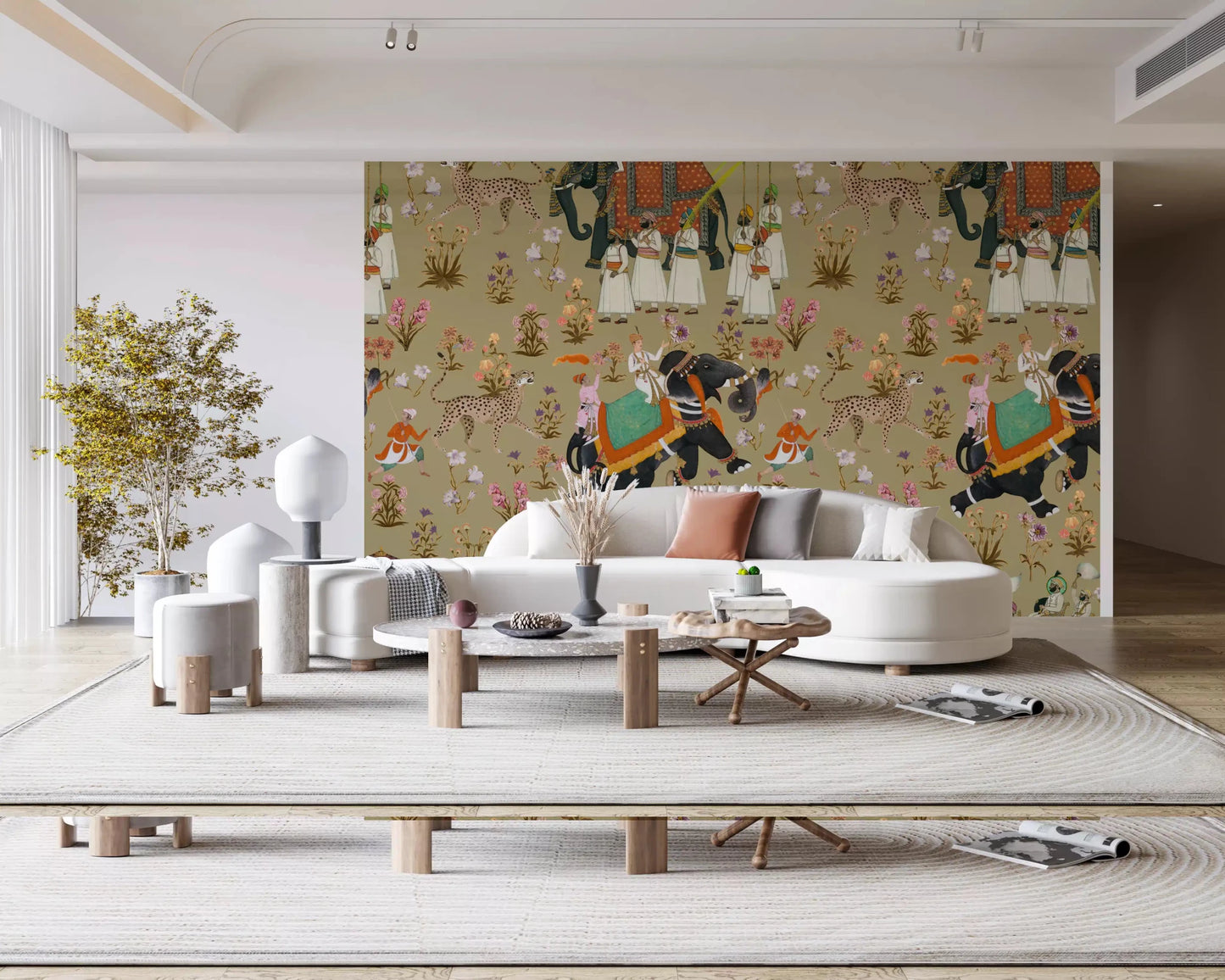 Regal Indian Procession Wall Mural showcasing classic Indian heritage.