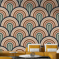 The mural gives a feeling of depth and dimension.

