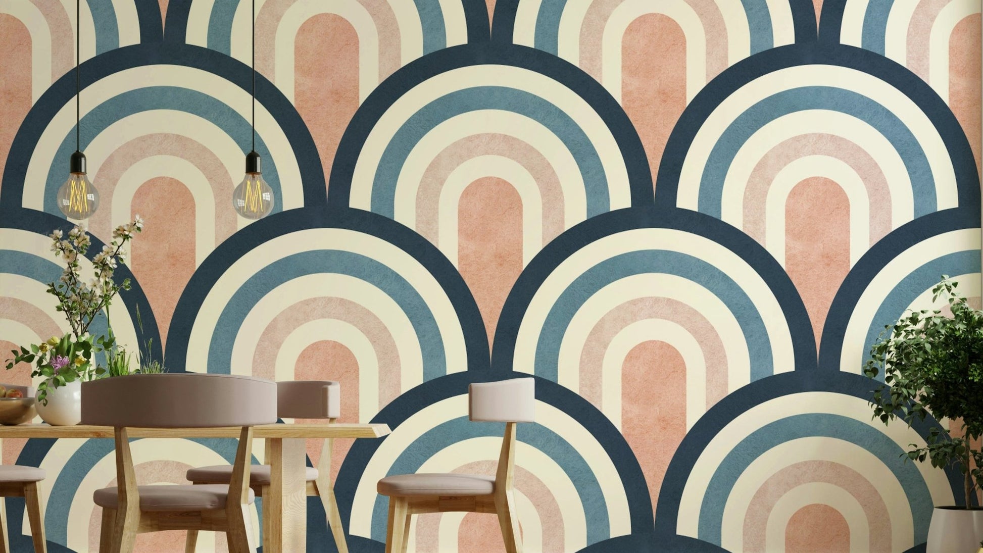 The design is in a retro color scheme.

