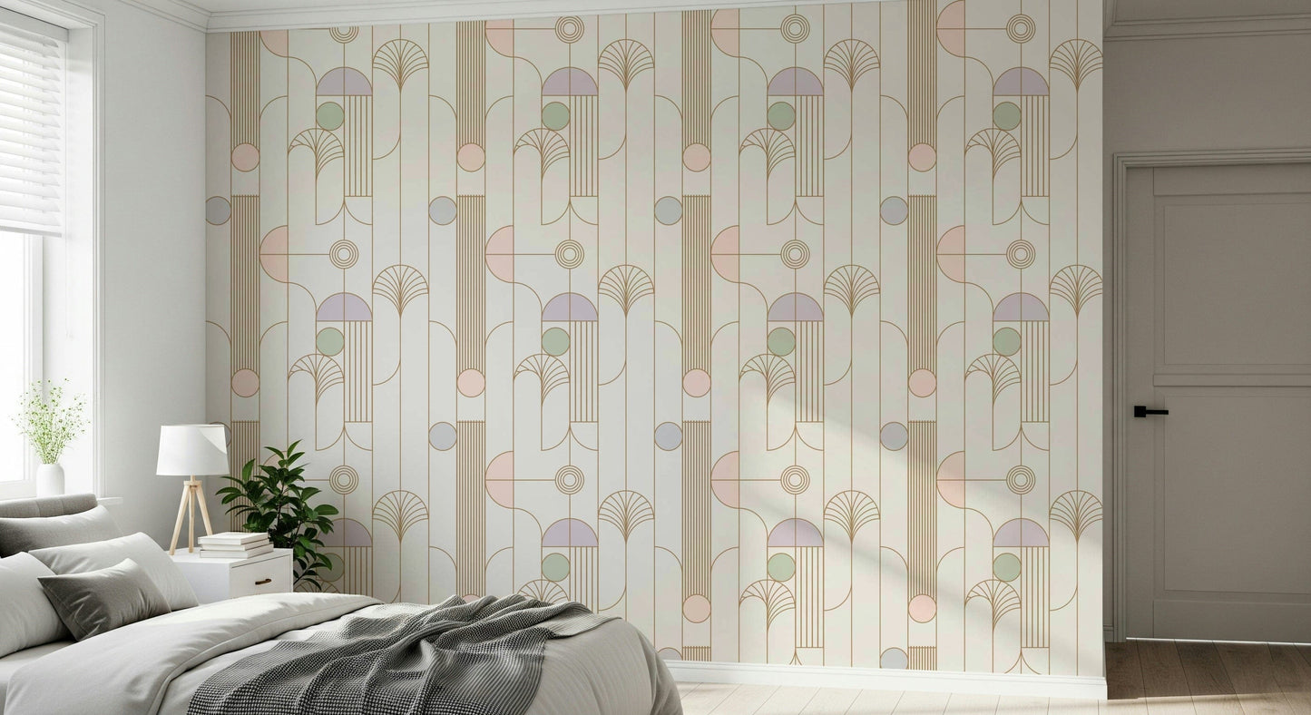 Retro Chic Art Deco Wallpaper⁠