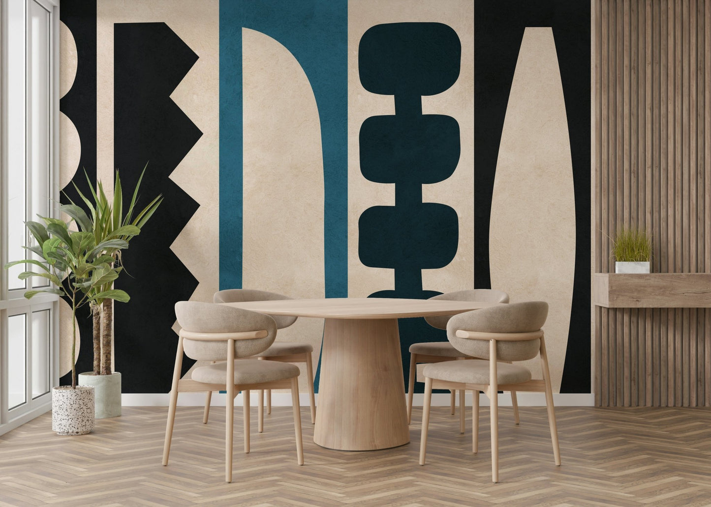 The style is abstract and has an energetic, nostalgic feel.

