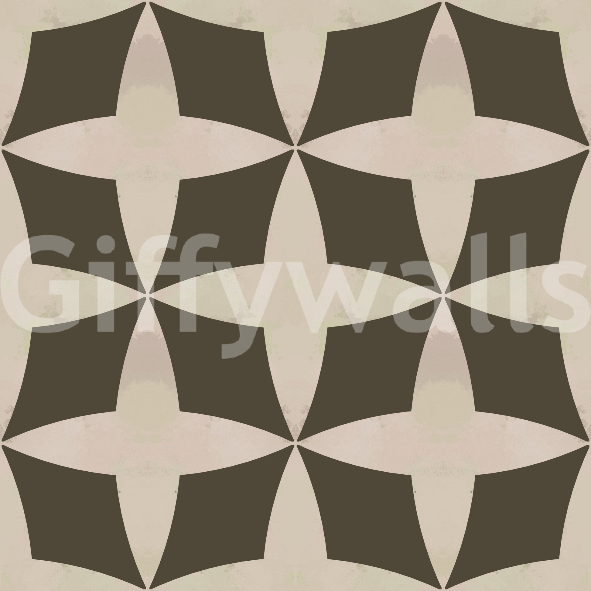 Elegant Retro Bloom Echo for a chic, contemporary accent wall..