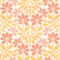 70s-inspired flower wallpaper with vibrant prints

