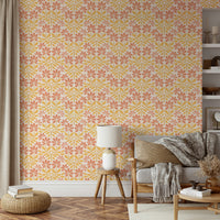 Groovy blooms wallpaper with funky flower designs

