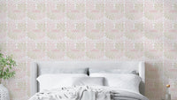 Retro floral wallpaper with bold blossom patterns

