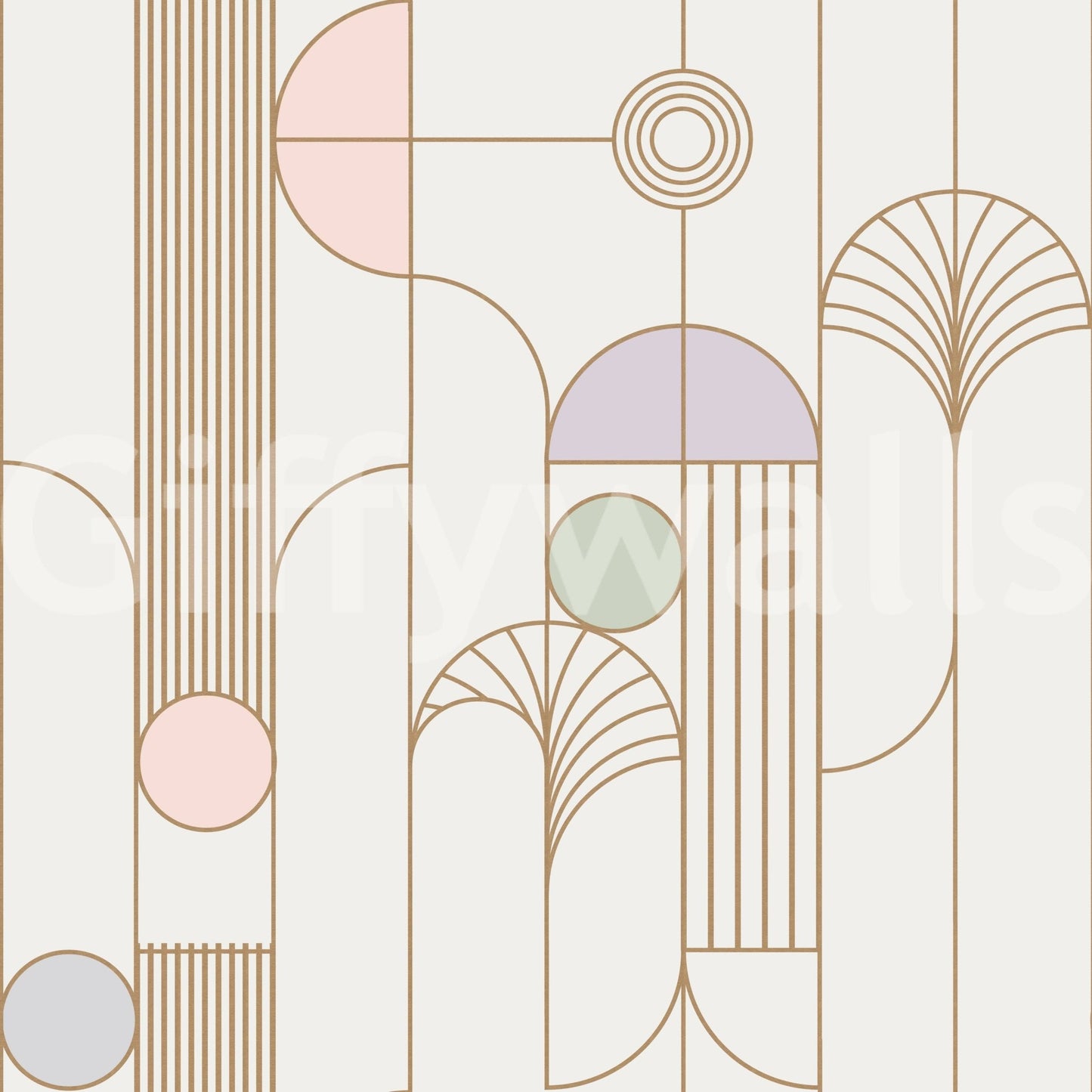 Retro Chic Art Deco Wallpaper⁠