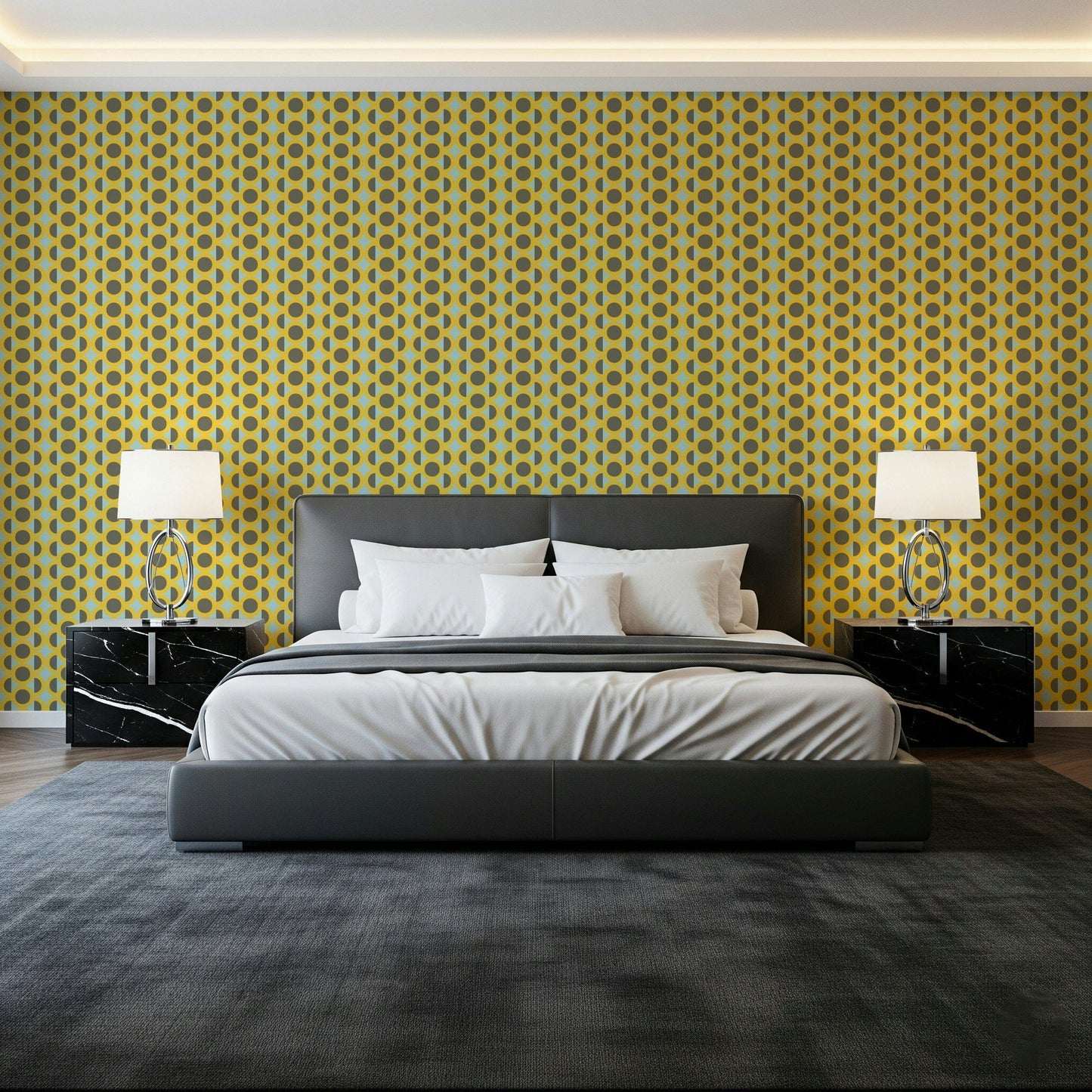 Bold geometric flair Mod Circle Pop peel and stick.