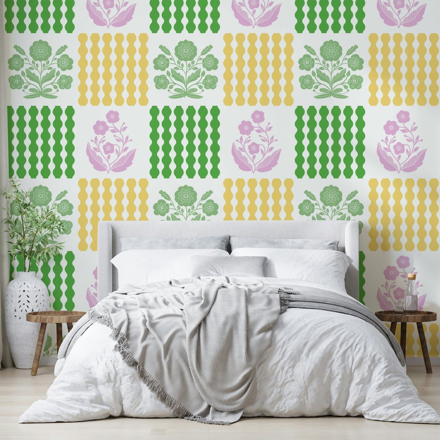 Mid-century modern art influence.

