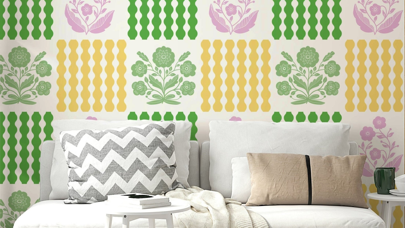 Contained within distinct geometric blocks or panels.

