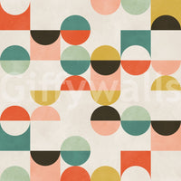 Colorful mid century wallpaper pattern