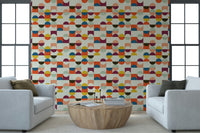 Retro Geo Harmony wallpaper repeating graphic texture