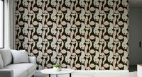 Fabric look Retro Geometry peel and stick wallpaper home upgrade.