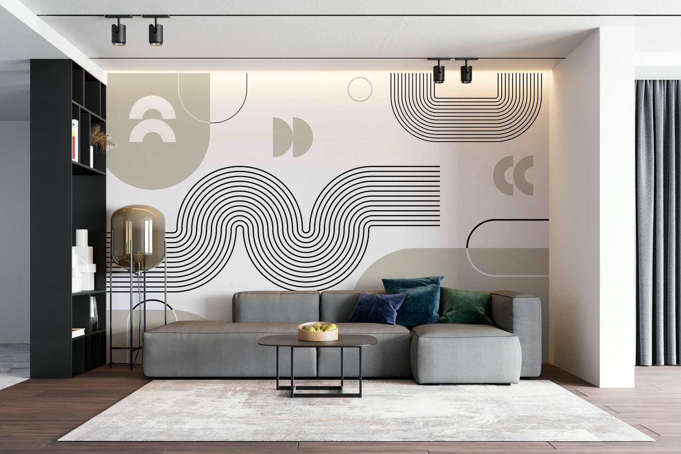 Colorful Retro Geometric Waves Pattern

