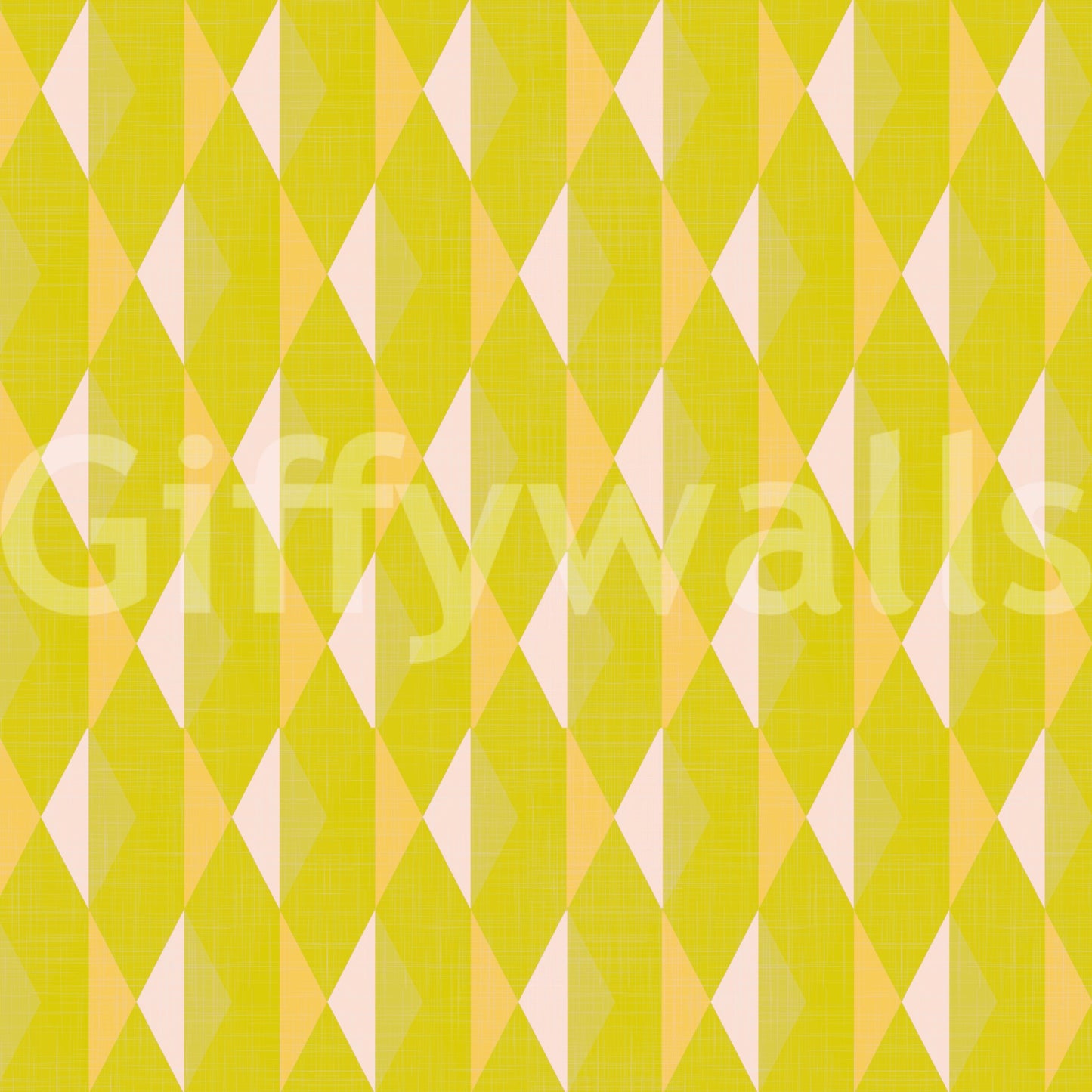 Lemon Rhombus retro revival yellow and peach pattern.