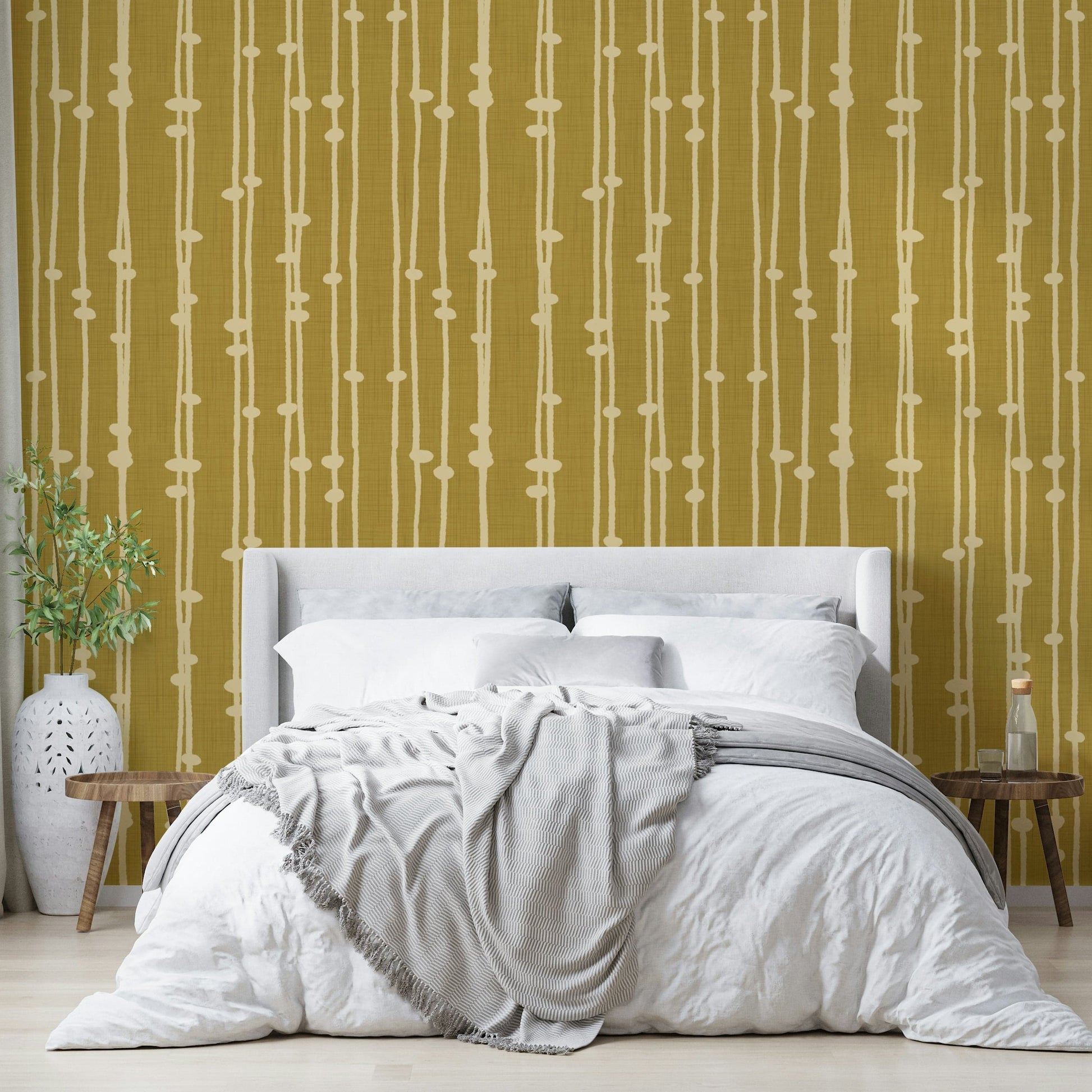 Boho Jewel Tone mustard decor wallpaper
