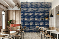 Wave-inspired stripe wallpaper for walls
