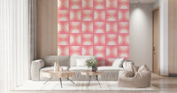 Peach geometric arcs style this modern wall mural.