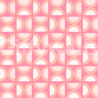 Elegant Retro Peach Arcs wallpaper, subtle curved geometric design for walls.