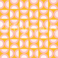 Graphic Retro Blush Arcs wallpaper bold colors.