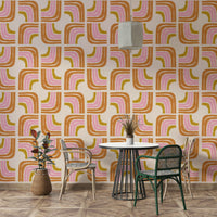 Vintage rainbow curve wallpaper

