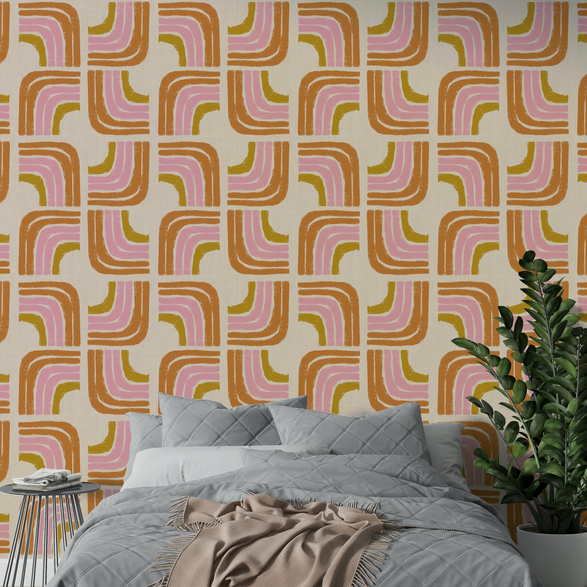 Retro color wallpaper for walls

