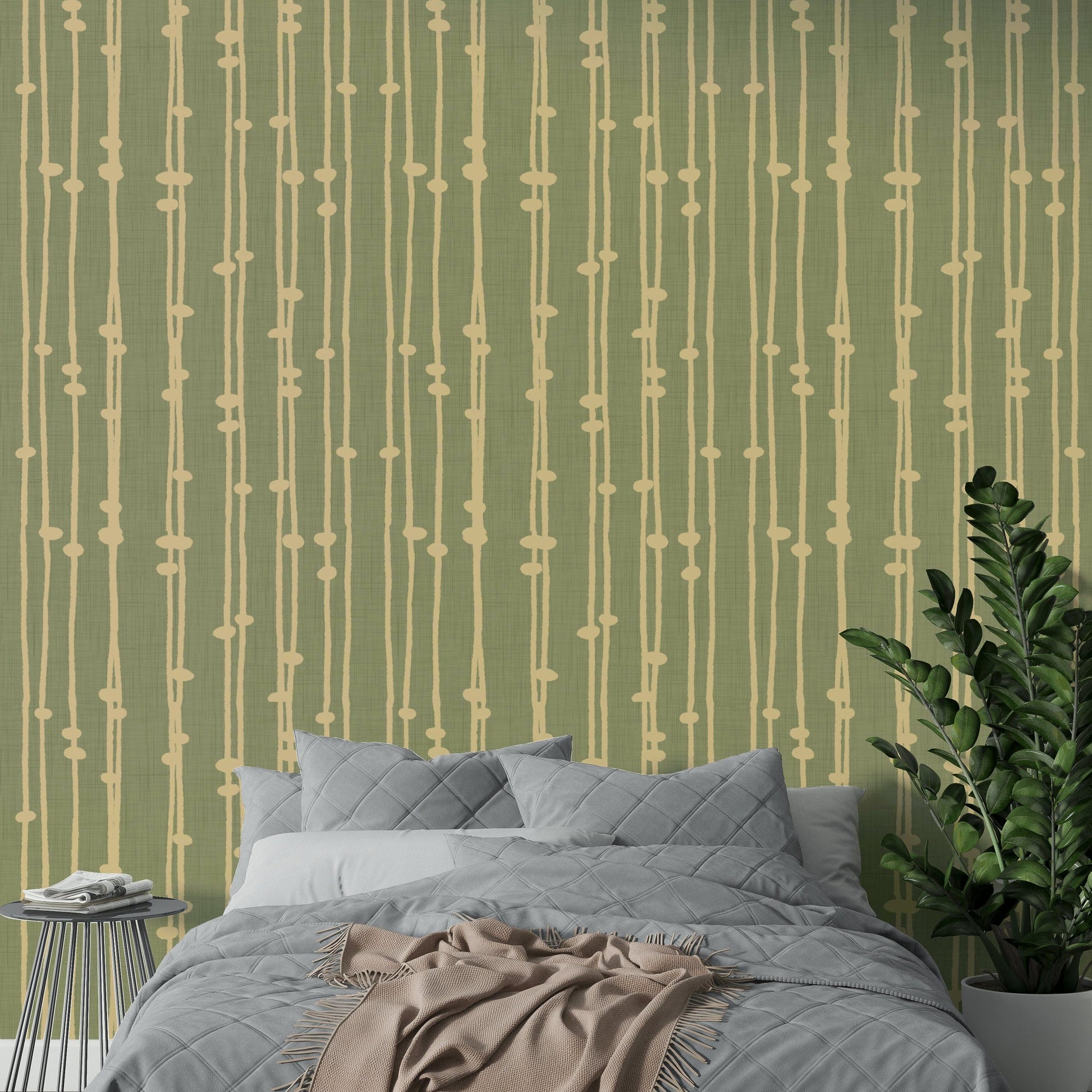 Boho Jewel Tone striped wallpaper