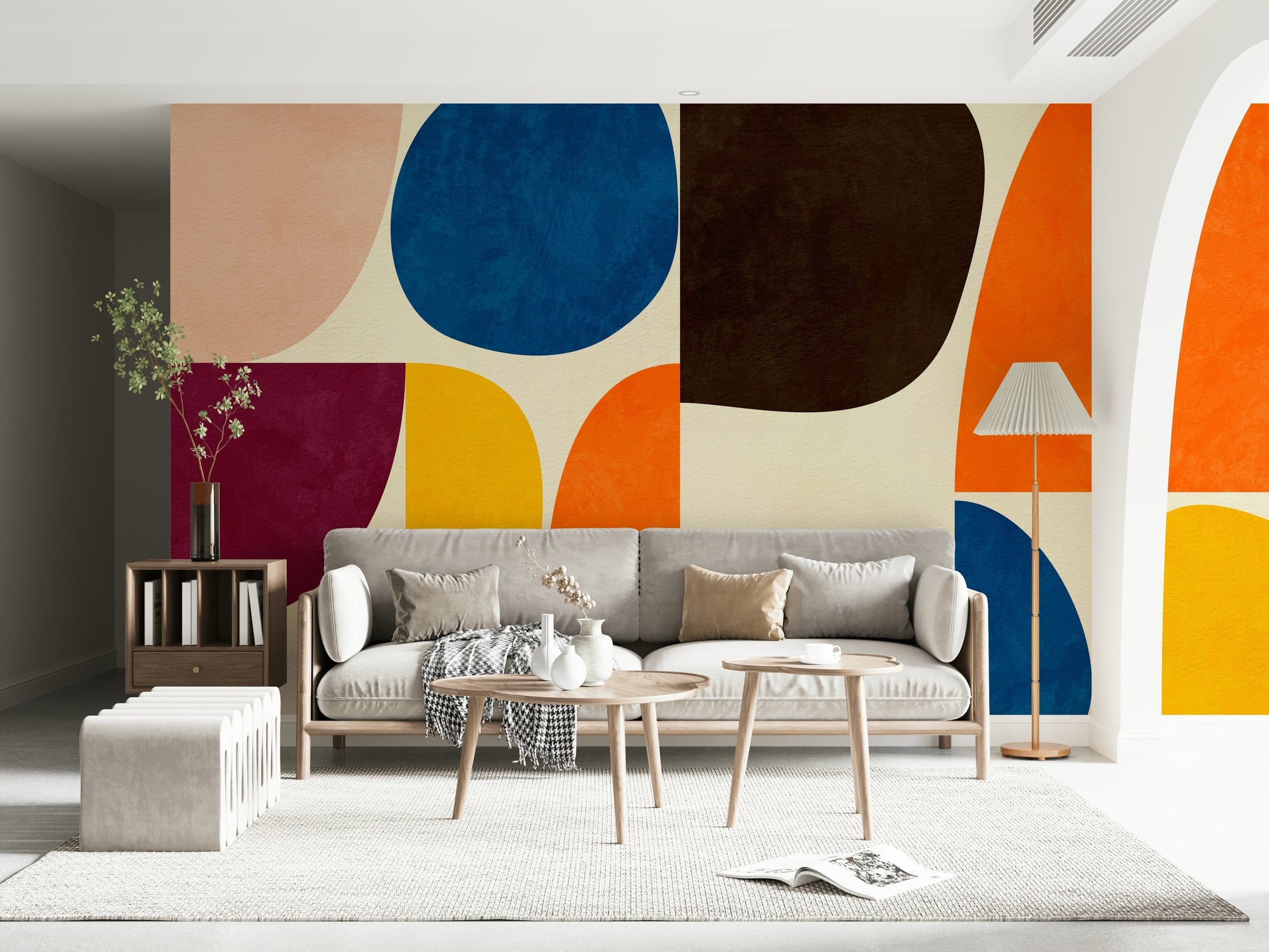 A serene abstract pattern wall mural for your decor.
