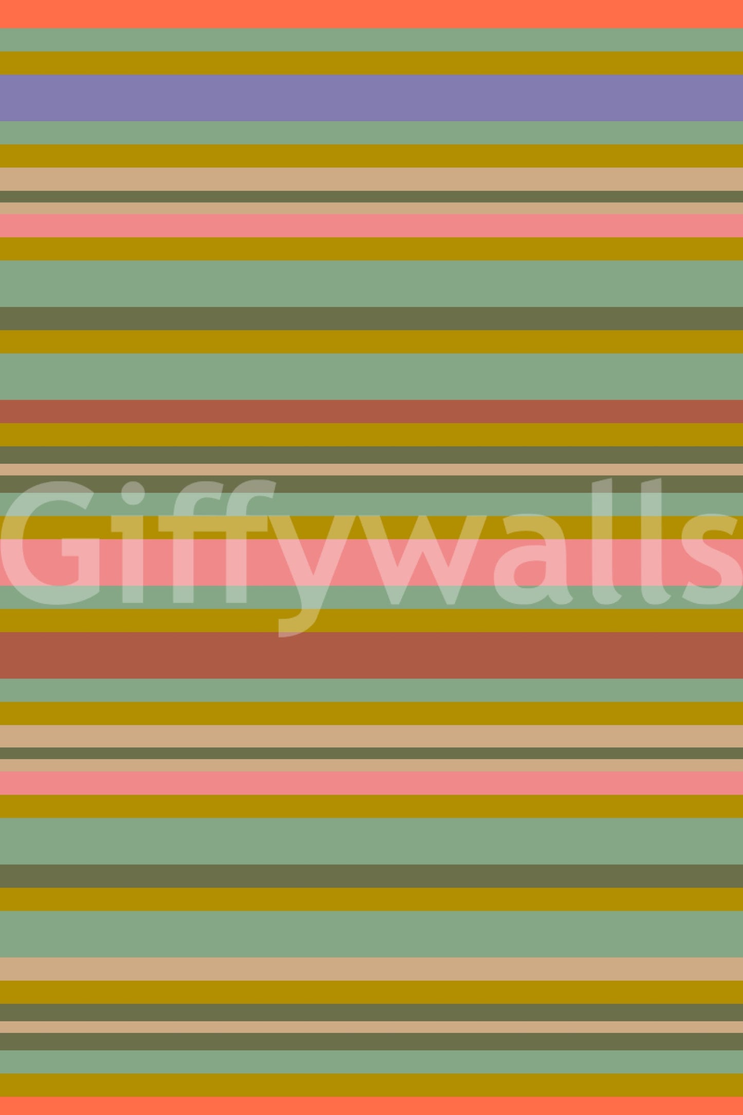 Playtime Stripes decorative paper, vertical perspective, bold striping pattern.