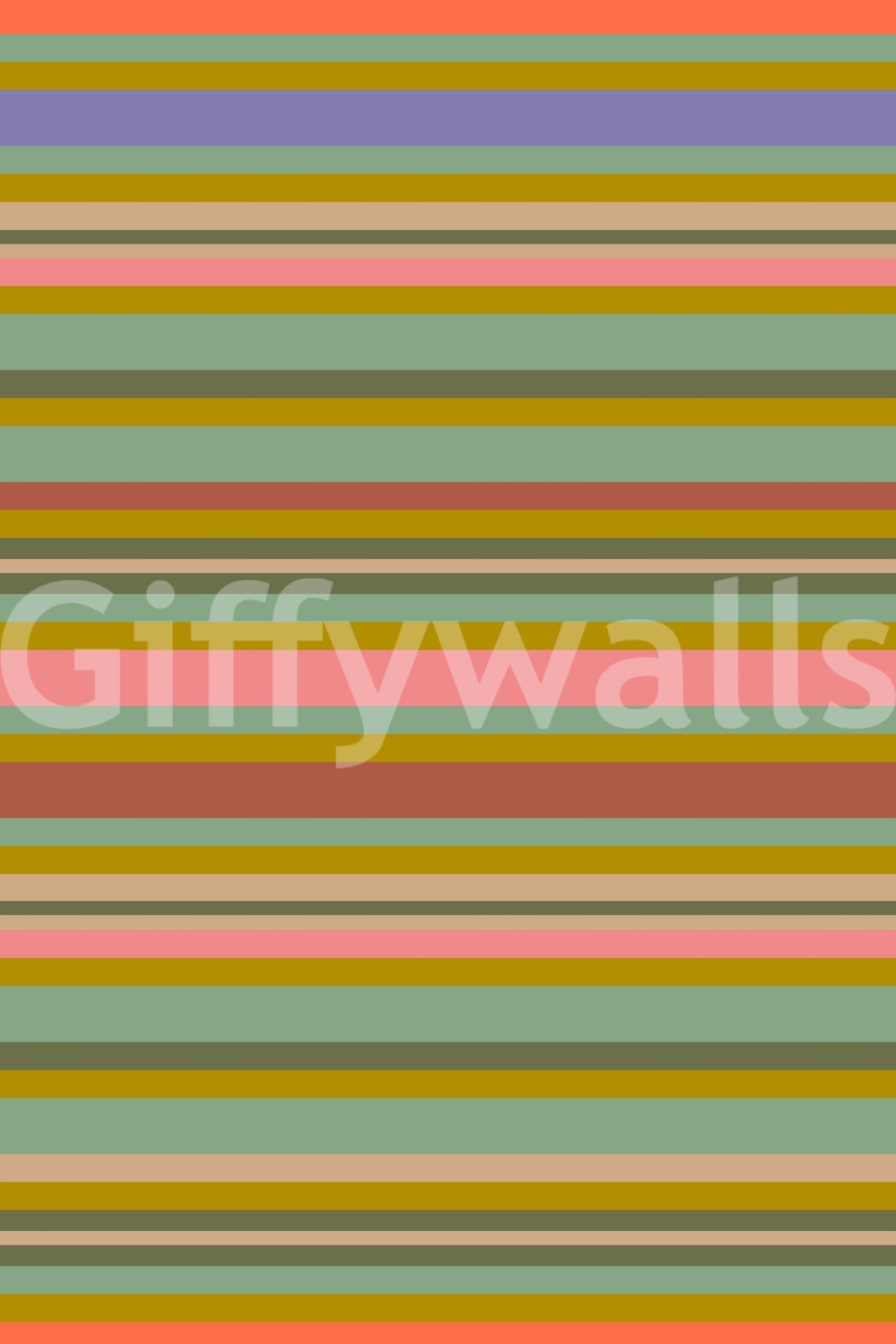 Playtime Stripes decorative paper, vertical perspective, bold striping pattern.