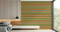 Playtime Stripes wallpaper, alternating thick thin lines, vibrant home decor.