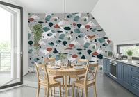 A classic terrazzo design wallpaper for walls.