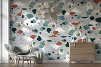 A serene abstract stone wall mural for your decor.