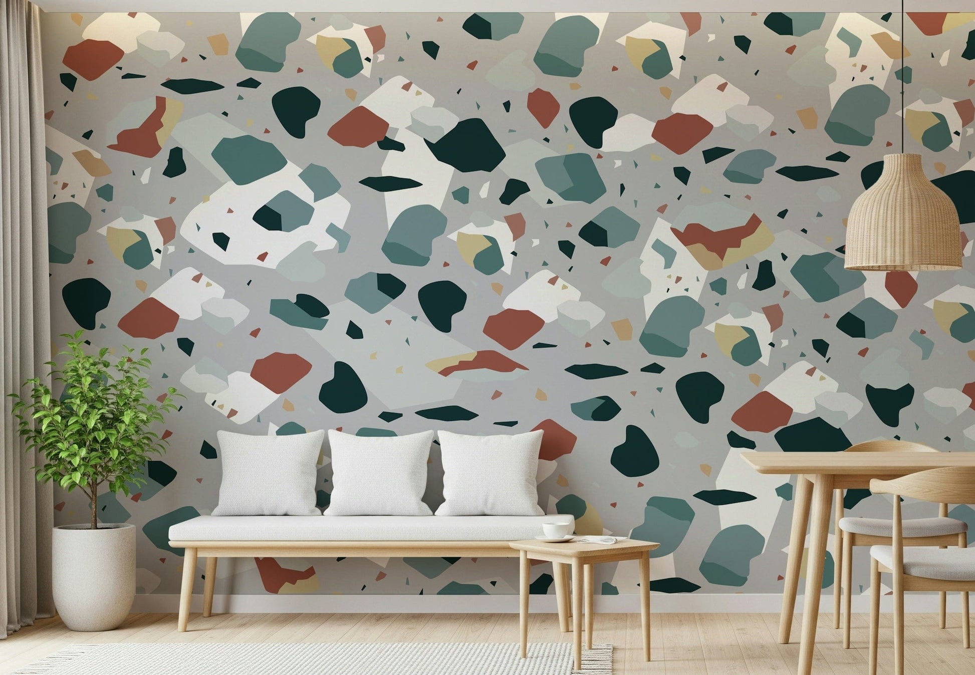 A beautiful retro stone texture wallpaper mural with subtle pattern.