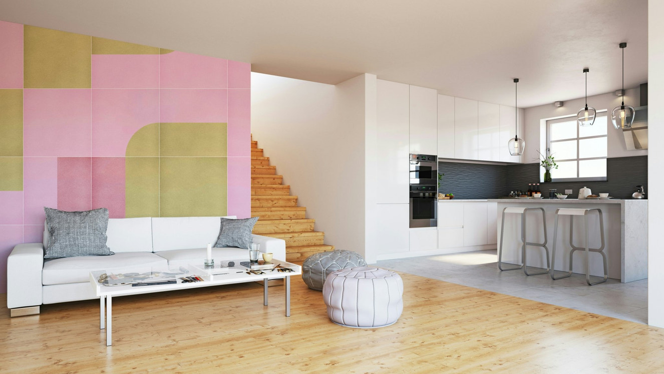 Vintage tile pattern mural wallpaper

