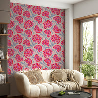 Fuchsia pink floral wallpaper

