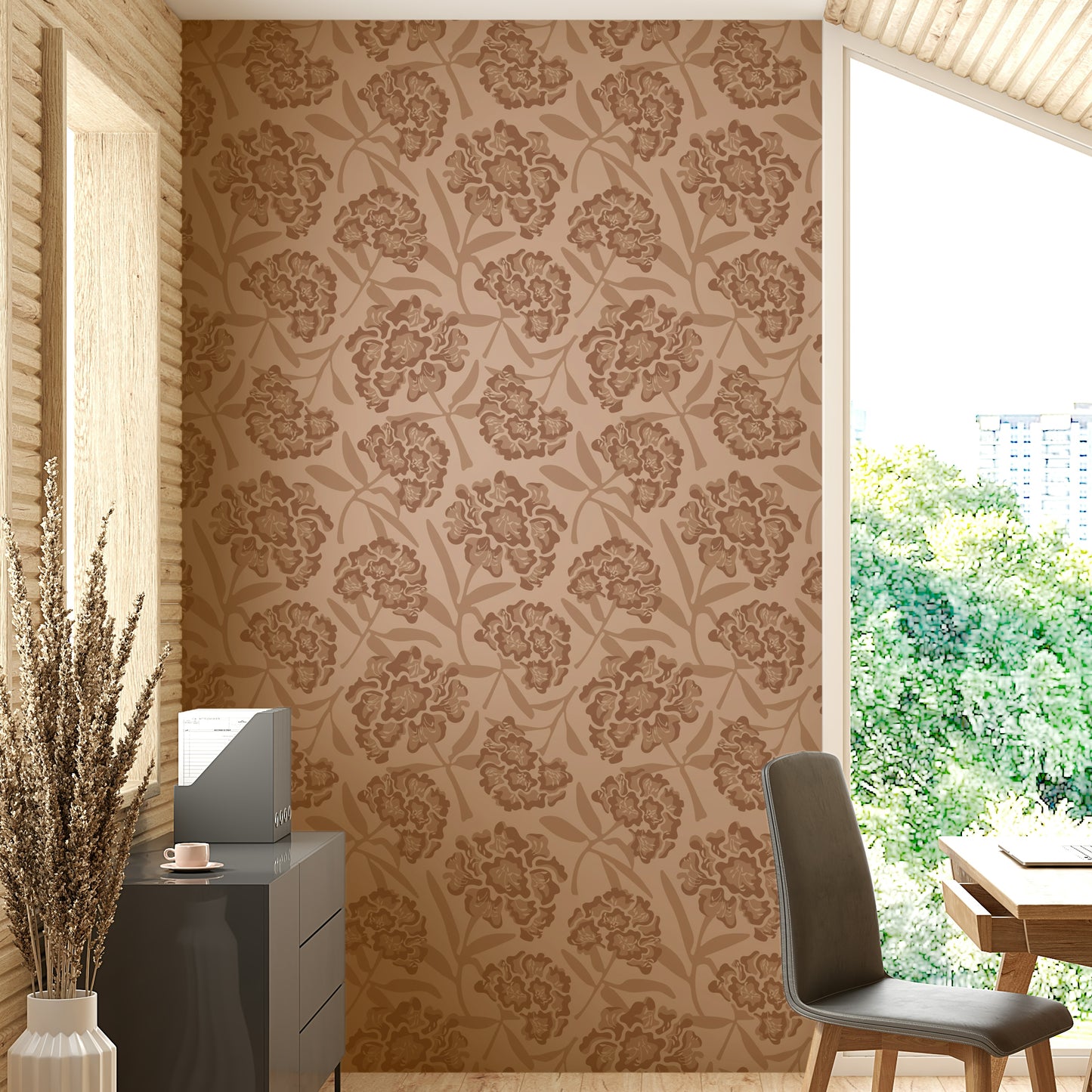 Vintage floral wallpaper design

