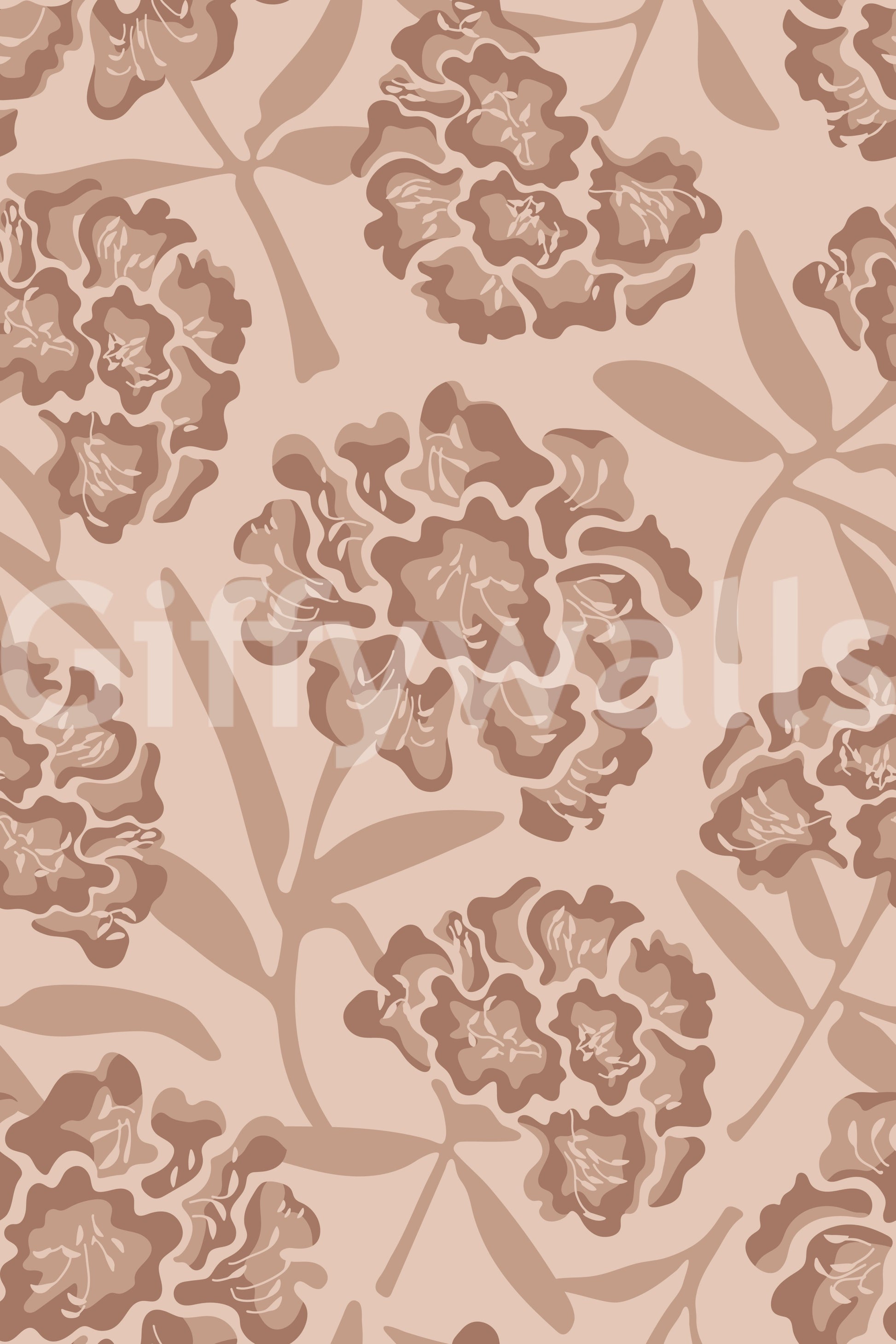 Soft tan flower wallpaper

