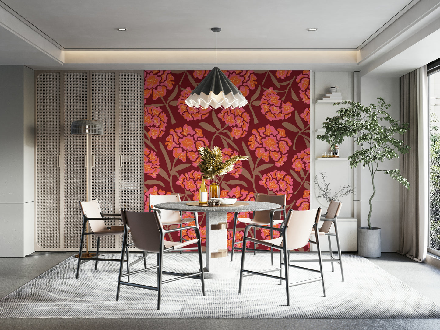  Mocha mousse flower wallpaper

