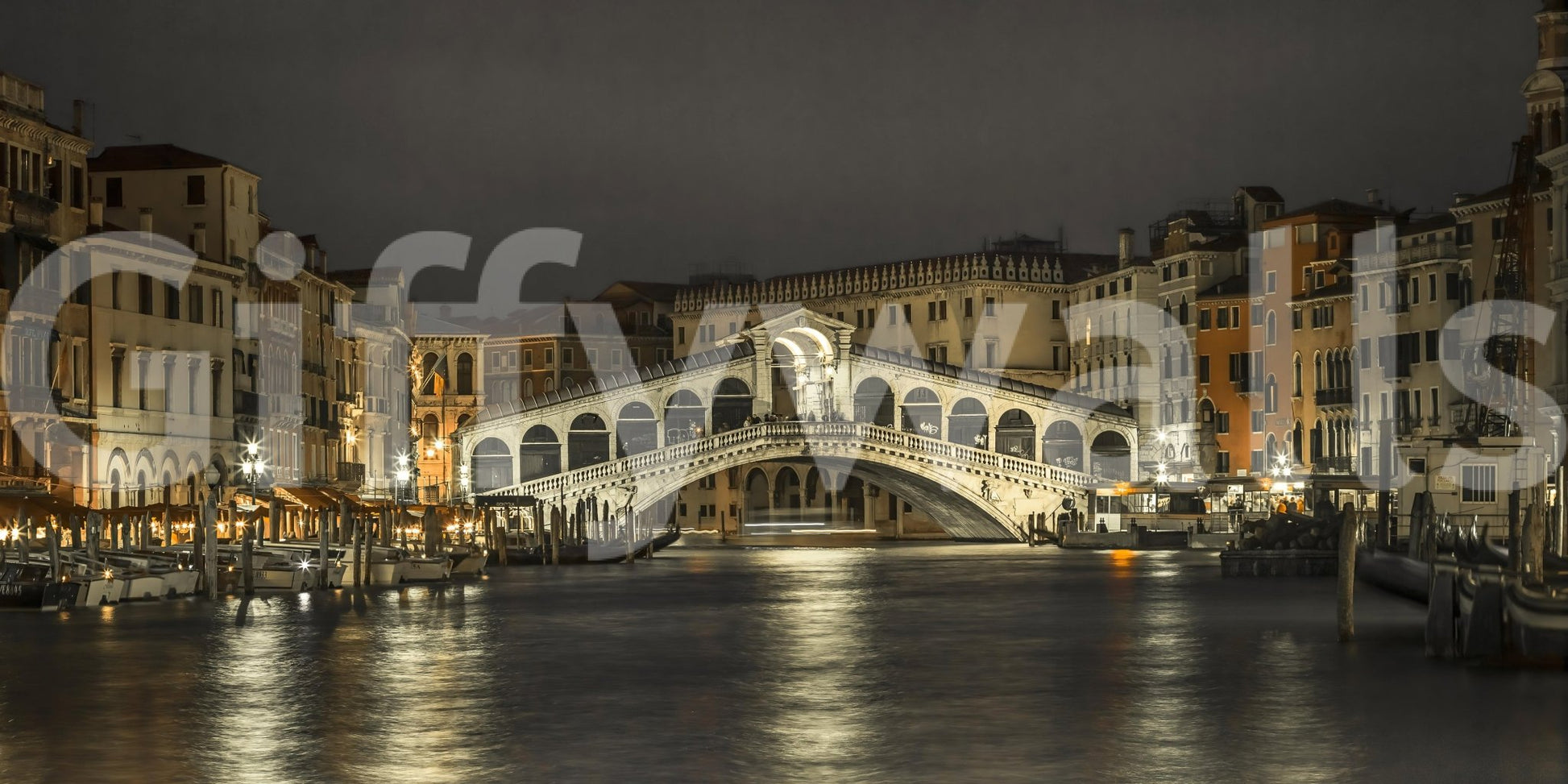 Venice night mural on feature wall, home décor with layered neutrals and timber